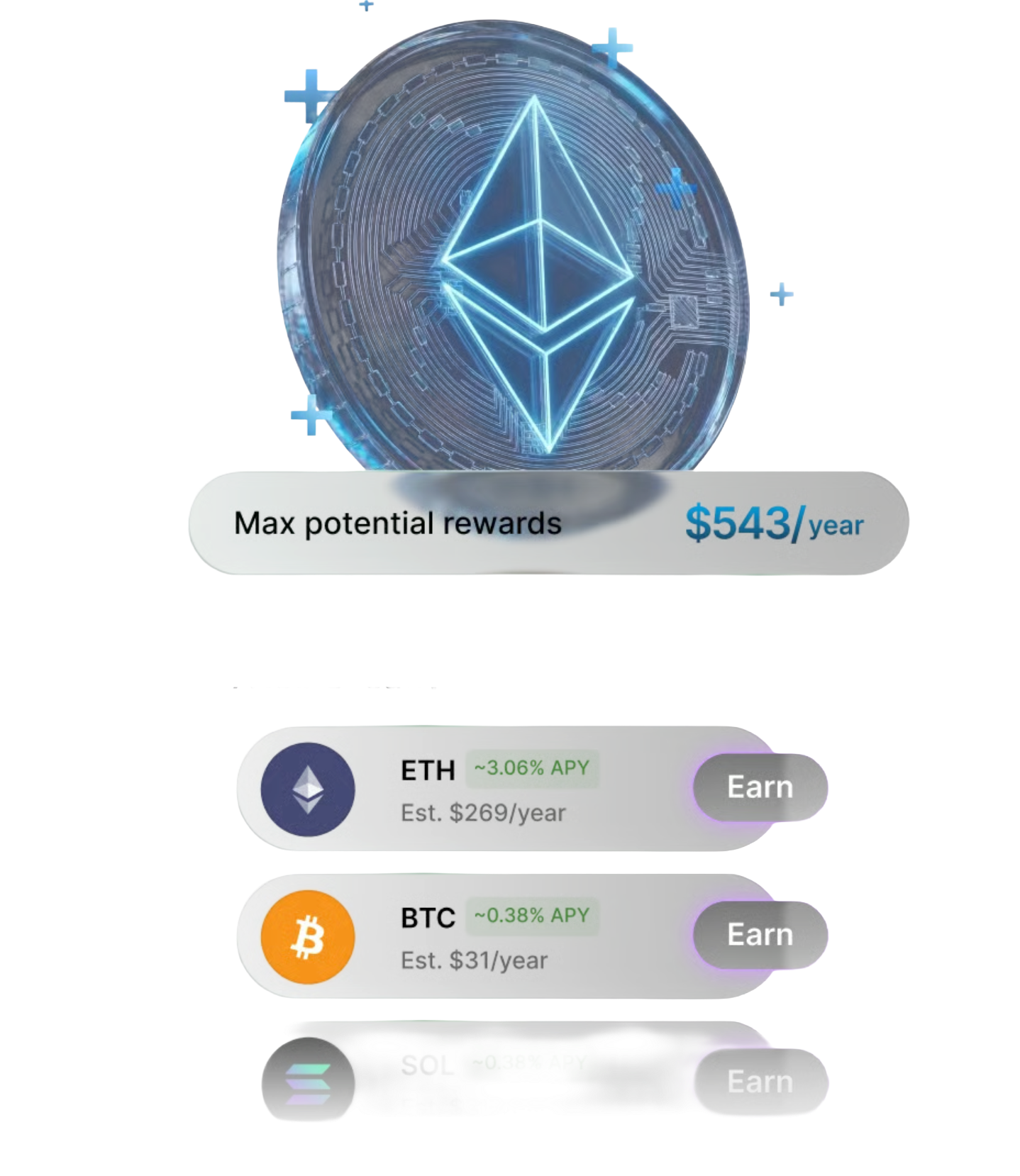 Ledger Wallet staking and rewards interface